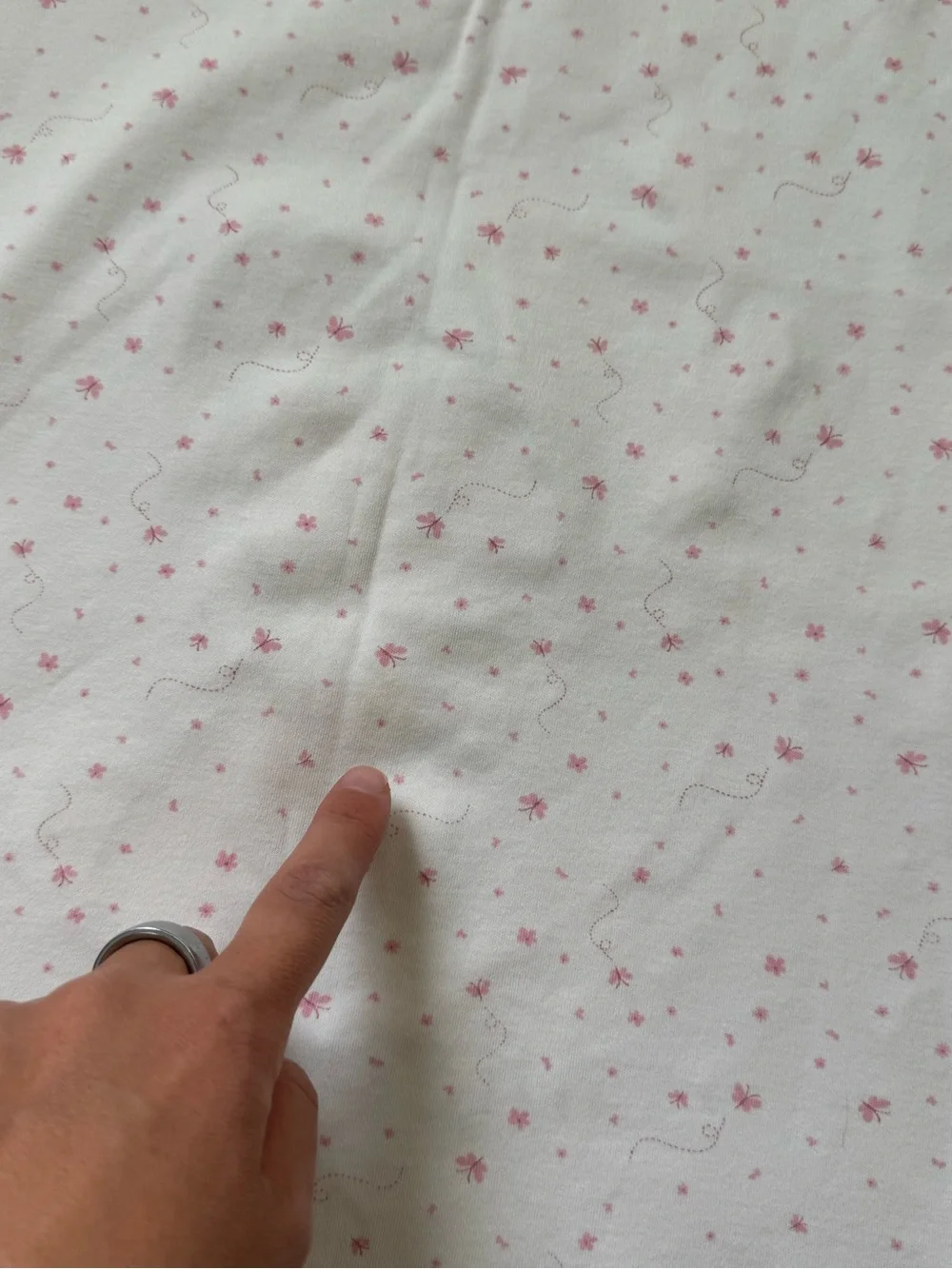 100% Cotton Baby Receiving Blanket Pink Bunny Embroidered Double-Sided Lovey